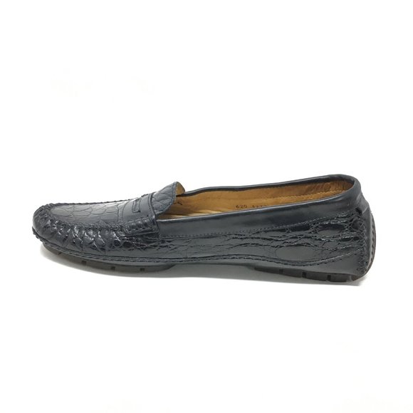 NEW Zelli Moccasins Shoes Size 7 Black Crocodile main image 7